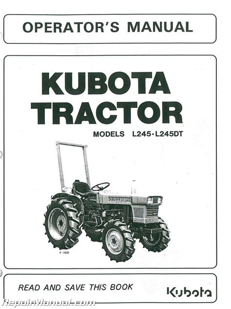 (2) Operator's Manual. . Kubota tractor manuals
